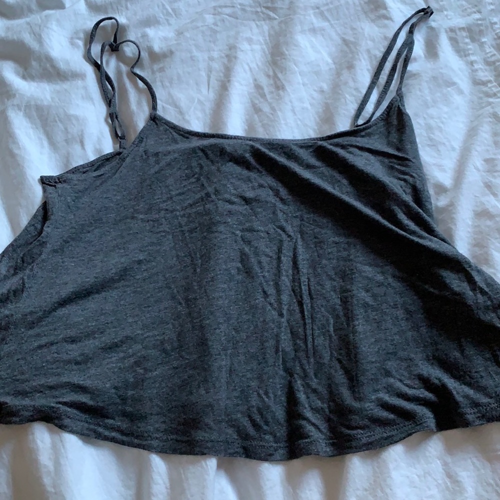 Garage flare cropped tank top
